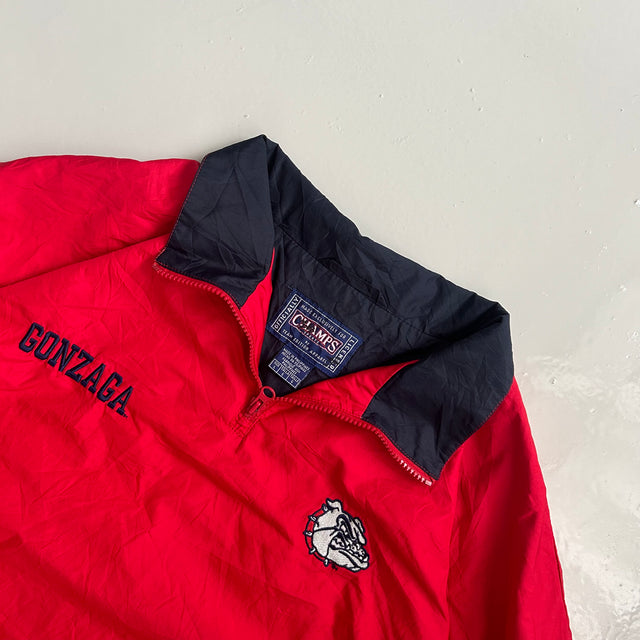 GONZAGA COLLEGIATE 1/4 ZIP WINDBREAKER PULLOVER - LARGE