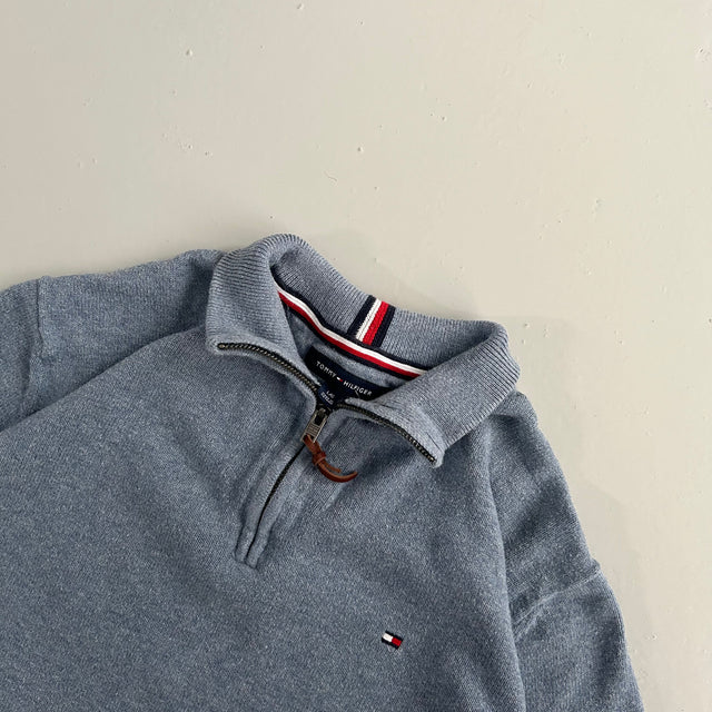 TOMMY HILFIGER 1/4 ZIP KNIT - LARGE