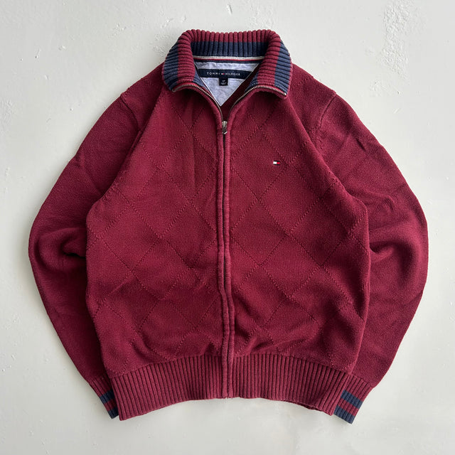 TOMMY HILFIGER KNITTED ZIP-UP - SMALL