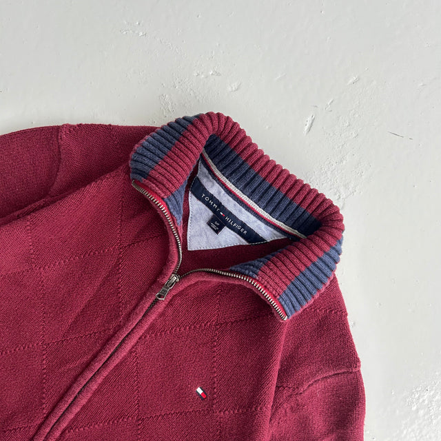 TOMMY HILFIGER KNITTED ZIP-UP - SMALL