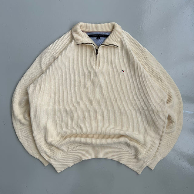 TOMMY HILFIGER 1/4 ZIP KNIT - XXL