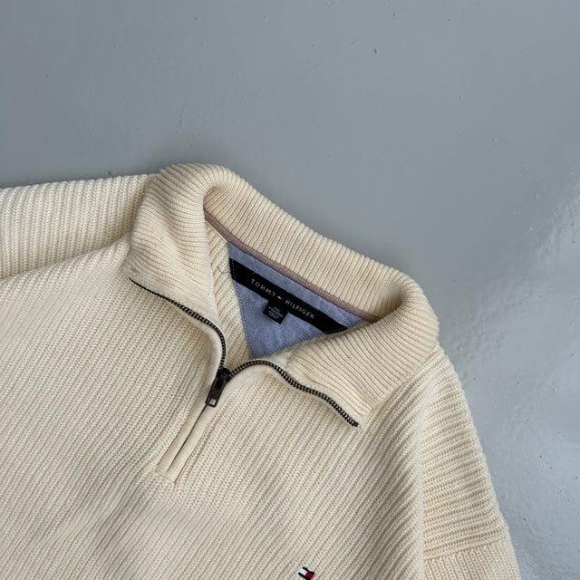 TOMMY HILFIGER 1/4 ZIP KNIT - XXL