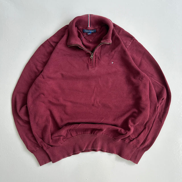 TOMMY HILFIGER 1/4 ZIP KNIT - XL