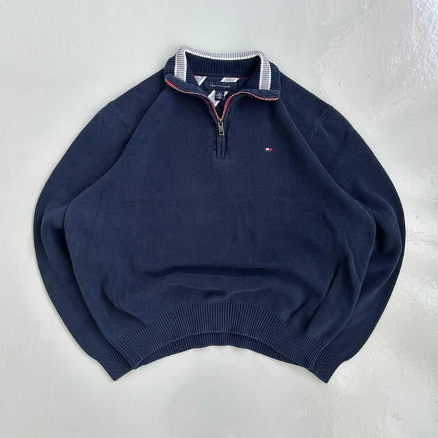 TOMMY HILFIGER 1/4 ZIP KNIT - MEDIUM