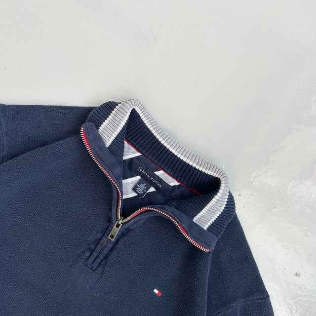 TOMMY HILFIGER 1/4 ZIP KNIT - MEDIUM