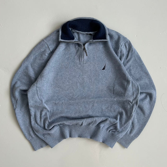 NAUTICA 1/4 ZIP KNIT - MEDIUM