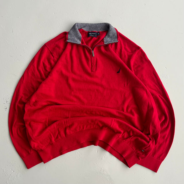 NAUTICA 1/4 ZIP KNIT - XXXL