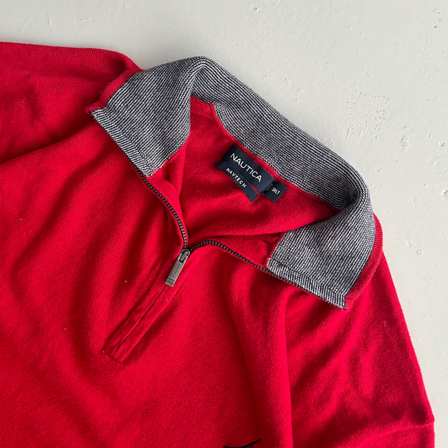 NAUTICA 1/4 ZIP KNIT - XXXL