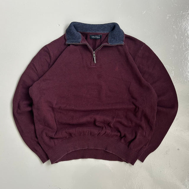 NAUTICA 1/4 ZIP KNIT - XL