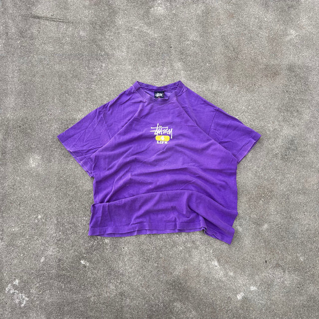 STUSSY 4 LIFE SINGLE STITCHED TEE - MEDIUM