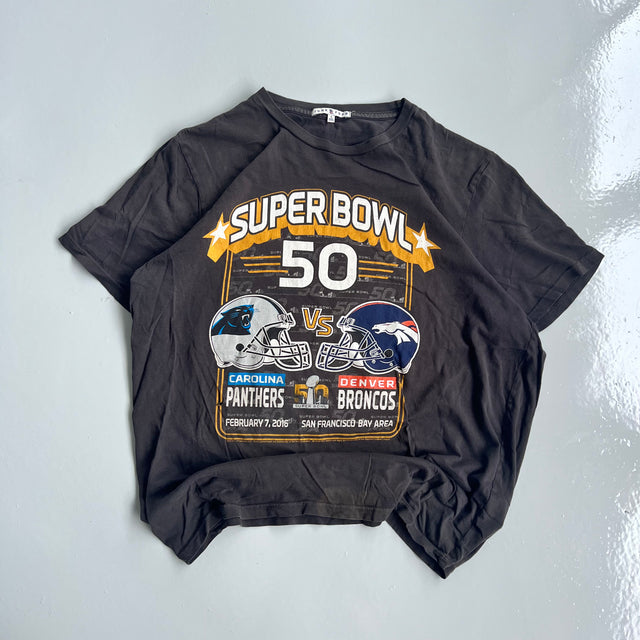 SUPER BOWL CAROLINA PANTHERS VS DENVER BRONCOS TEE - LARGE