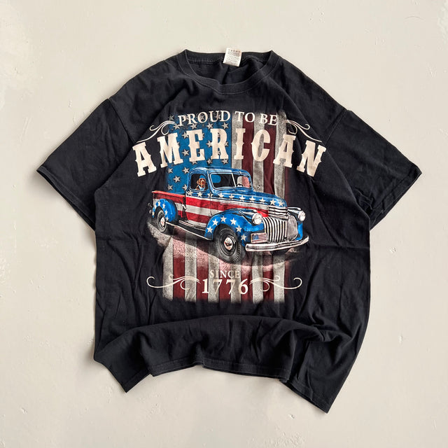 'PROUD TO BE AMERICAN' CAR TEE - LARGE