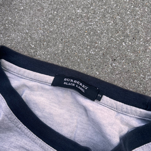 BURBERRY BLACK LABEL RINGER TEE - MEDIUM