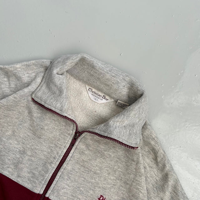 CHRISTIAN DIOR 1/4 ZIP PULLOVER - LARGE