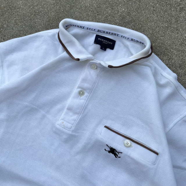 BURBERRY POLO TEE - LARGE