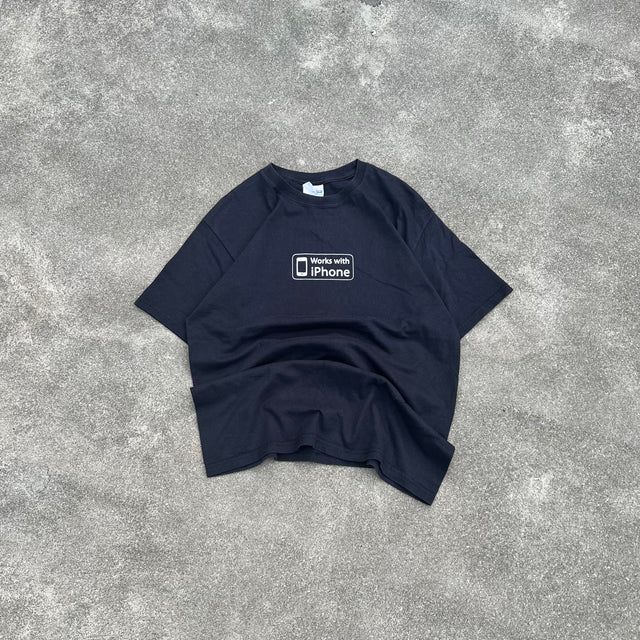 'WORKS WITH IPHONE' TEE - MEDIUM