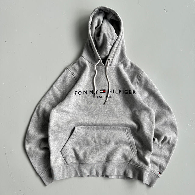 TOMMY HILFIGER EMBROIDERED HOODIE - SMALL