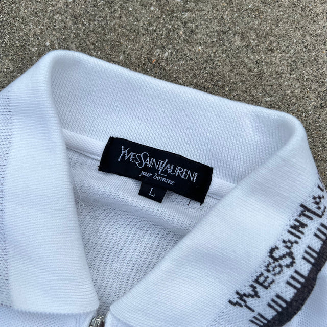 YSL ZIP-UP POLO TEE - LARGE/XL