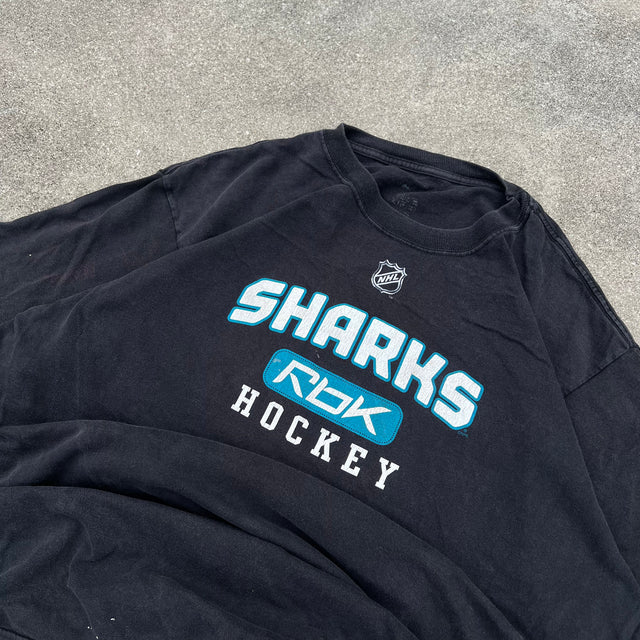 NHL REEBOK SHARKS HOCKEY TEE - XL