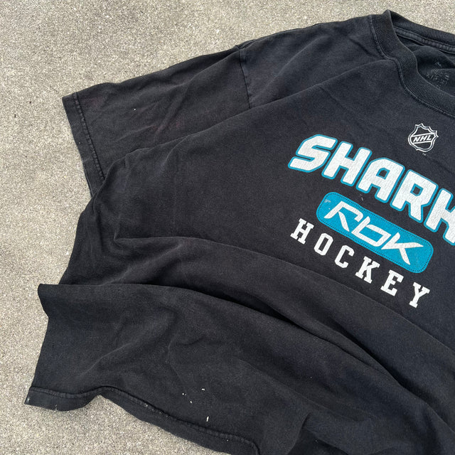 NHL REEBOK SHARKS HOCKEY TEE - XL