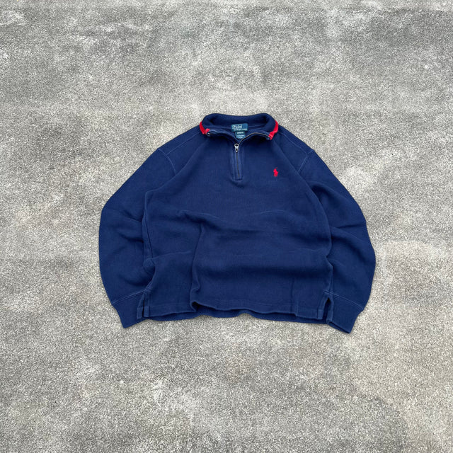 RALPH LAUREN 1/4 ZIP SWEATSHIRT - SMALL