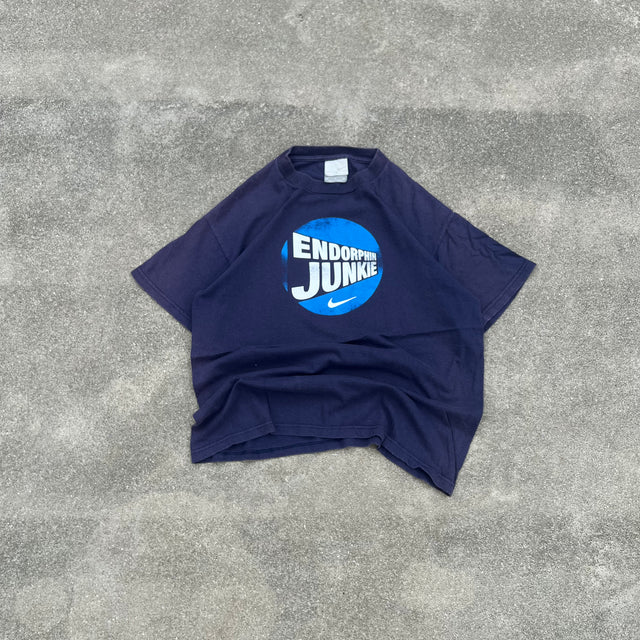 NIKE 00'S CENTERSWOOSH ENDORPHIN JUNKIE TEE - MEDIUM