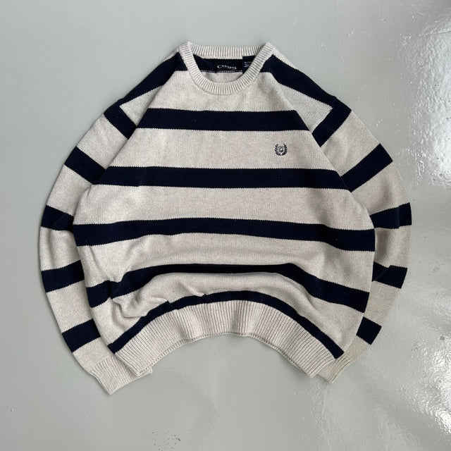 CHAPS RALPH LAUREN STRIPPED KNIT - LARGE