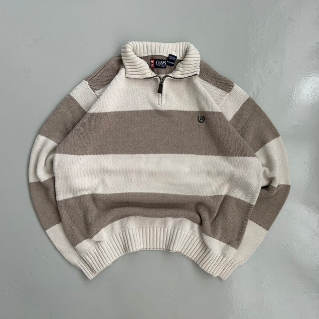 CHAPS RALPH LAUREN 1/4 ZIP KNIT - XL