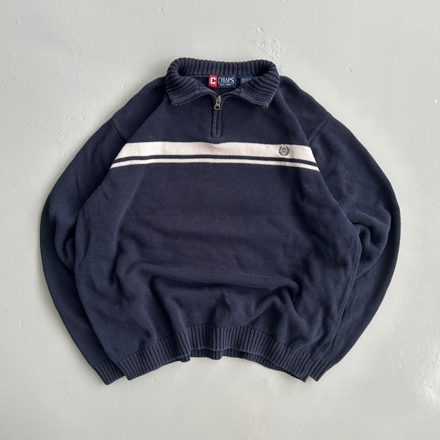 CHAPS RALPH LAUREN 1/4 ZIP KNIT - XL