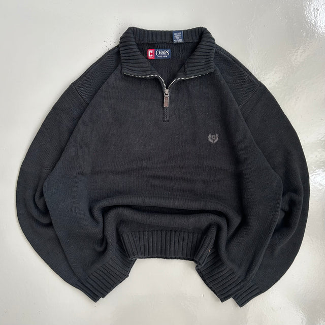 CHAPS RALPH LAUREN 1/4 ZIP KNIT - XXL