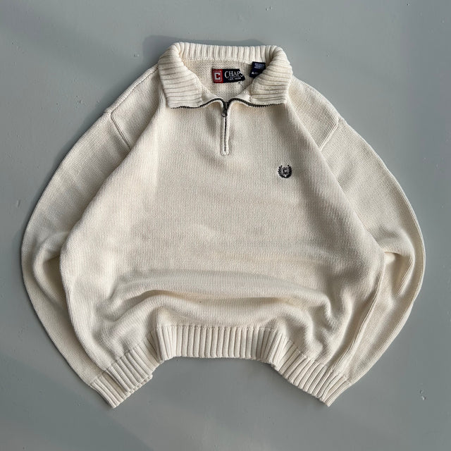 CHAPS RALPH LAUREN 1/4 ZIP KNIT - XL