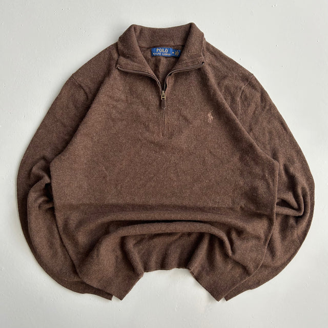 RALPH LAUREN 1/4 ZIP KNIT - MEDIUM