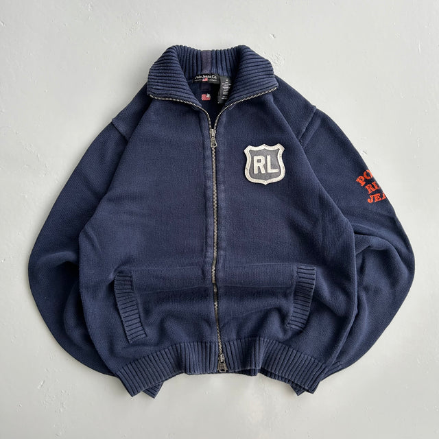 RALPH LAUREN KNITTED ZIP-UP - MEDIUM