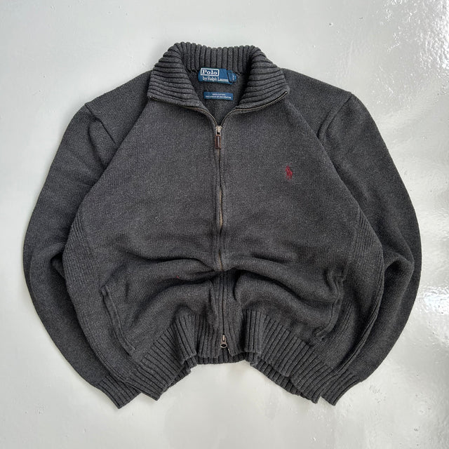 RALPH LAUREN KNITTED ZIP-UP - LARGE