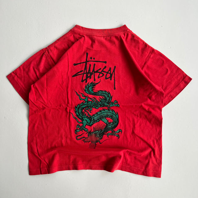 STUSSY DRAGON SINGLE STITCHED TEE - MEDIUM