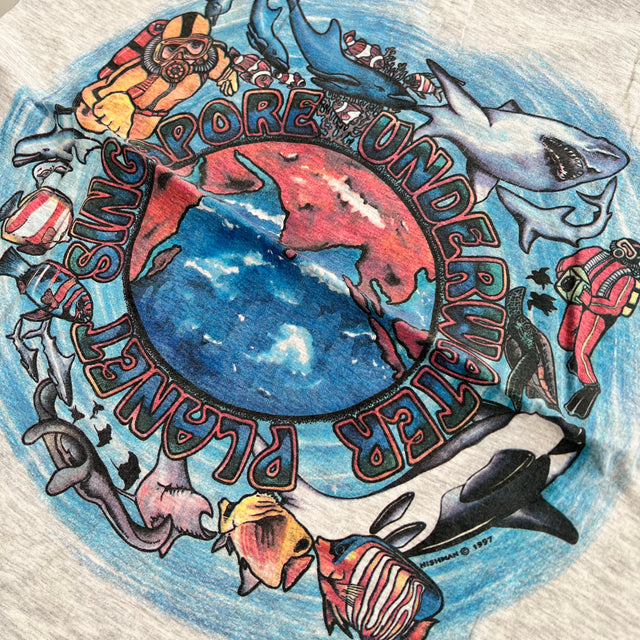 SINGAORE UNDERWATER PLANET 1997 SINGLE STITCHED TEE - LARGE