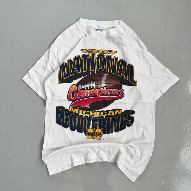 MICHIGAN WOLVERINES 1997 NATIONAL CHAMPIONS TEE - LARGE