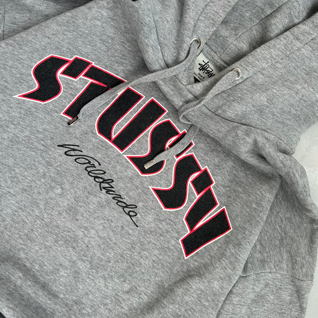 STUSSY WORLDWIDE HOODIE - MEDIUM