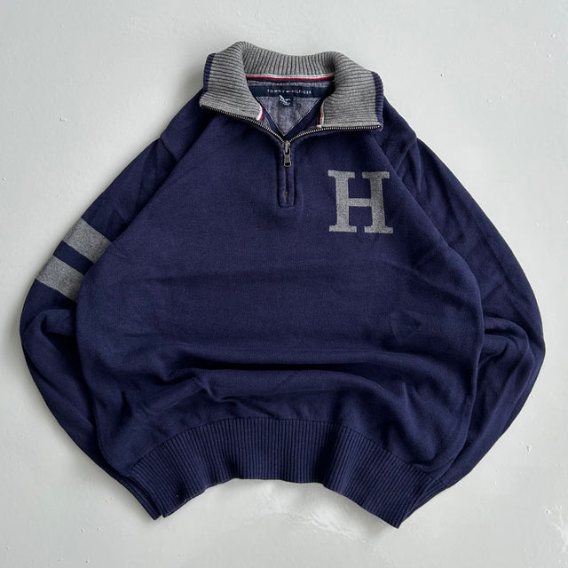 TOMMY HILFIGER 1/4 ZIP KNIT - MEDIUM