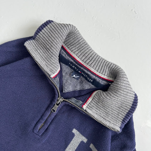 TOMMY HILFIGER 1/4 ZIP KNIT - MEDIUM