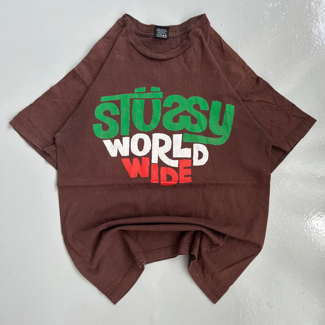 STUSSY WORLD WIDE TEE - MEDIUM