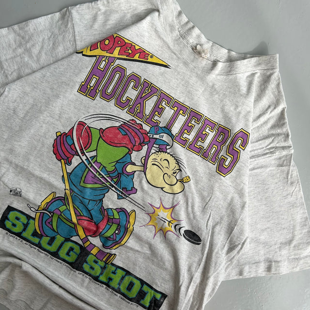 POPEYES HOCKETEERS SLUG SHOT TEE - LARGE