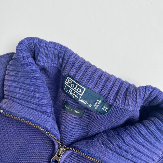 RALPH LAUREN KNITTED ZIP-UP - XL