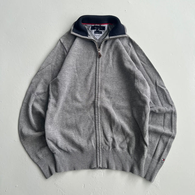 TOMMY HILFIGER KNITTED ZIP-UP - MEDIUM