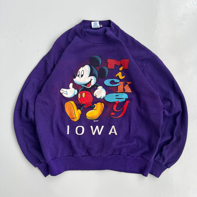 VINTAGE MICKEY IOWA DISNEY SWEATSHIRT - LARGE