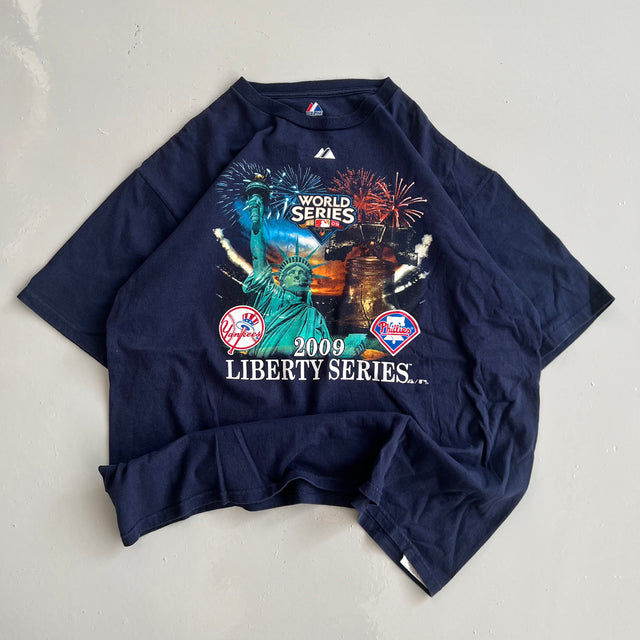 YANKEES VS PHILLIES 2009 WORLD SERIES TEE - XL