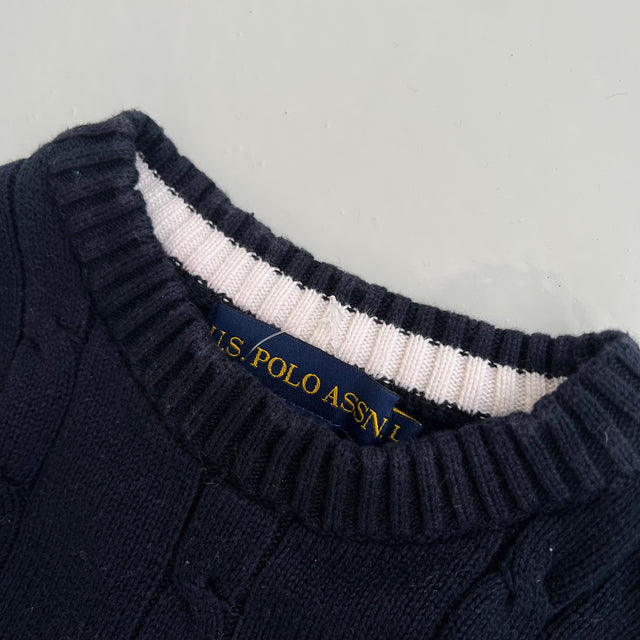 US POLO ASSN. CABLE KNIT - MEDIUM