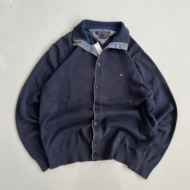 TOMMY HILFIGER BUTTON UP KNIT - MEDIUM