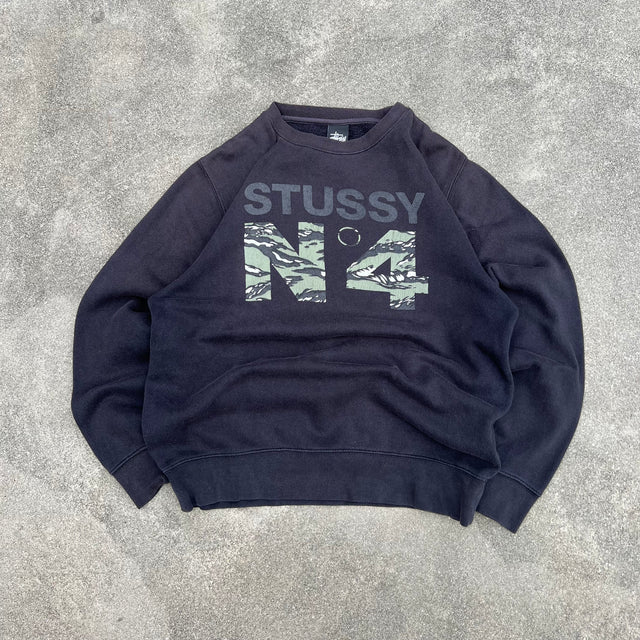 STUSSY N4 REFLECTIVE SWEATSHIRT - MEDIUM