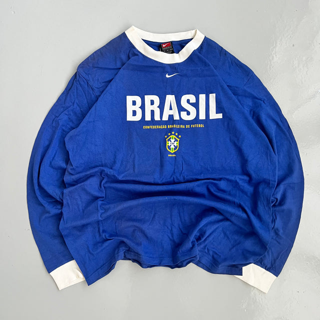 NIKE BRASIL CENTERSWOOSH LONG SLEEVE - LARGE